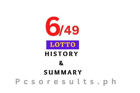 649 lotto result summary